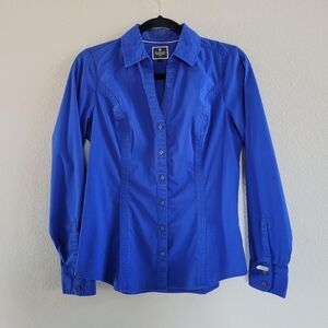 Express Royal Blue Collared Shirt